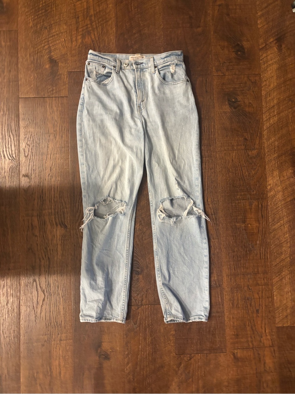 Abercrombie & Fitch Light Wash Straight Leg Jeans